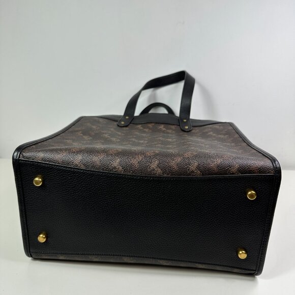 Coach Field Tote 2 Way Hand Shoulder With Horse /Carriage Print Style # 89143 - Picture 12 of 16